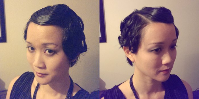finger waves and pin curls hairdo