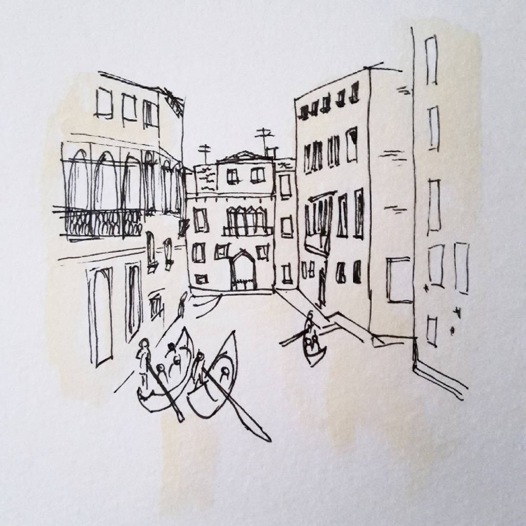 Sketch of venice scene