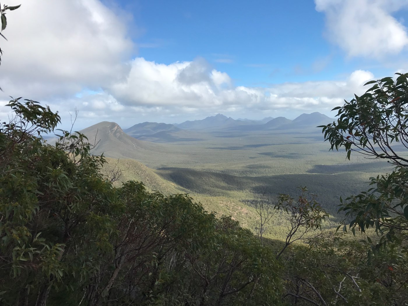 view of valley and plains from halfway up